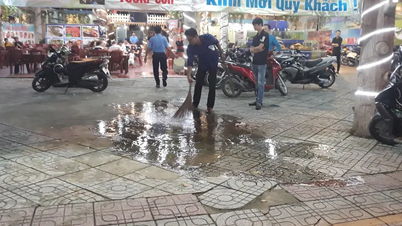 Quán hải sản nơi xảy ra vụ việc. Ảnh: CHÍ PHƯỚC 
