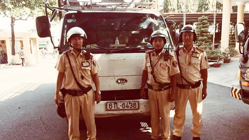  Xe ô tô do đối tượng Thạch Đon lấy cắp đã được phát hiện. Ảnh: ĐAN NGUYÊN 