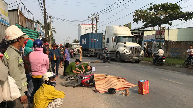 Hiện trường vụ tai nạn. Ảnh: CHÍ THẠCH