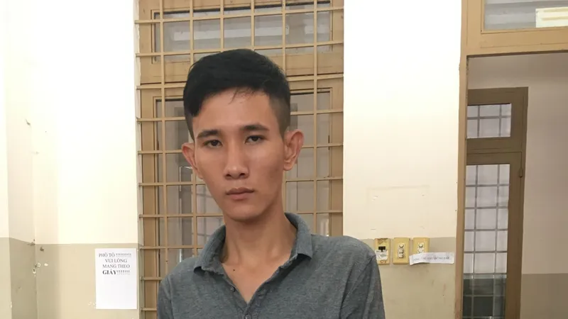 Đối tượng Tài tại cơ quan công an