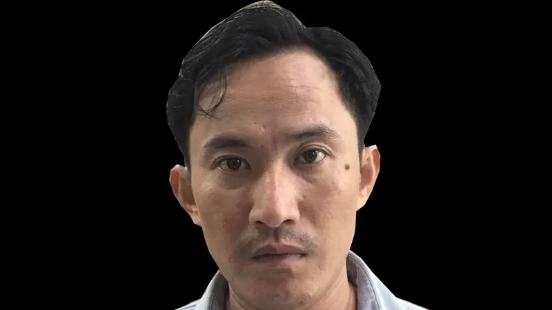 Đối tượng Dũng tại cơ quan công an
