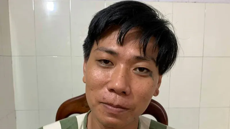 Đối tượng Minh tại cơ quan công an