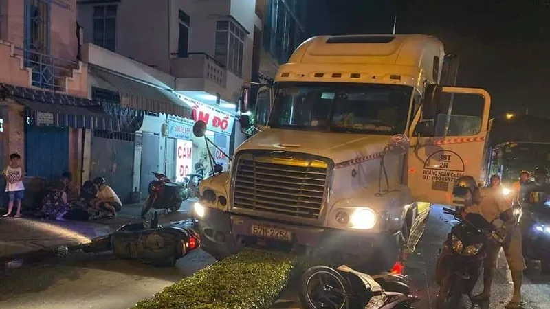 Khởi tố, bắt tạm giam tài xế container sử dụng ma tuý gây tai nạn khiến 2 người thương vong. Ảnh: C.T