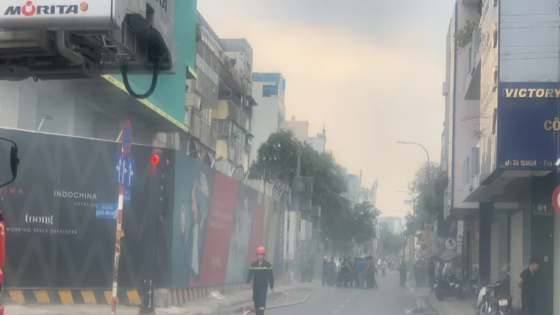Cháy ở công trình tại quận