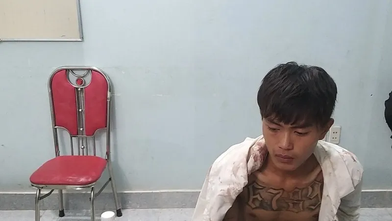 Đối tượng Như tại cơ quan công an