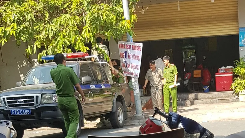 Công an phong tỏa hiện trường