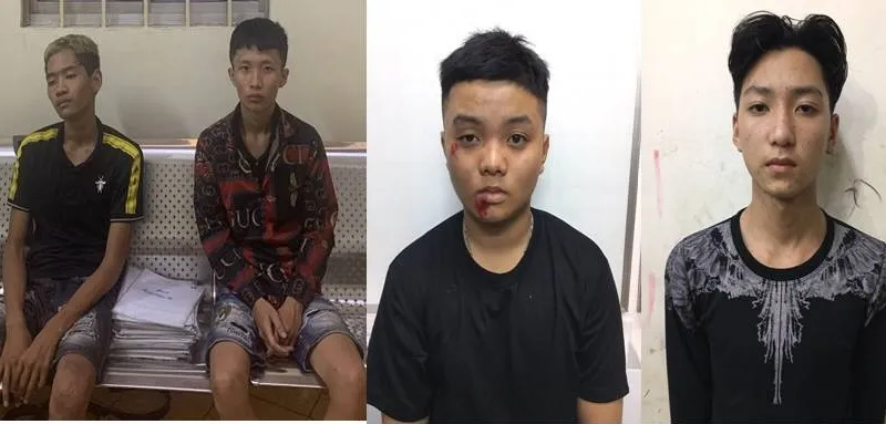 Nhóm đối tượng bị bắt giữ.