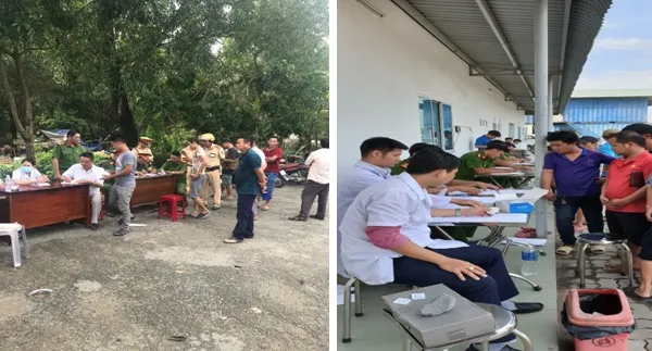 Công an quận 9 lập biên bản các tài xế vi phạm
