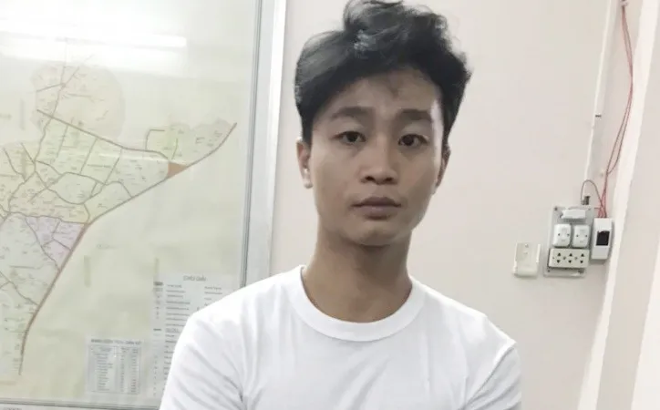 Đối tượng Cường bị bắt giữ. Ảnh: CA