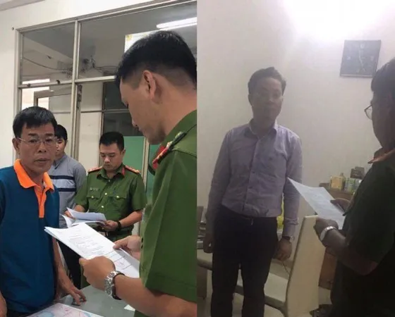 Công an đọc lệnh bắt giữ ông Nam và ông Tùng