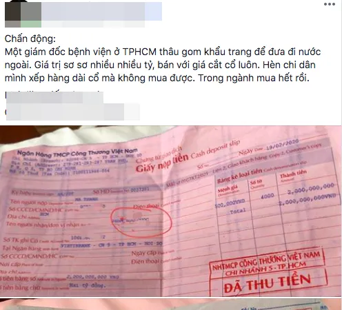 Thông tin về vụ việc lan truyền trên mạng xã hội