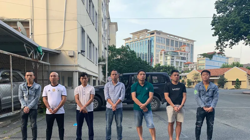 Nhóm đối tượng bị bắt giữ 