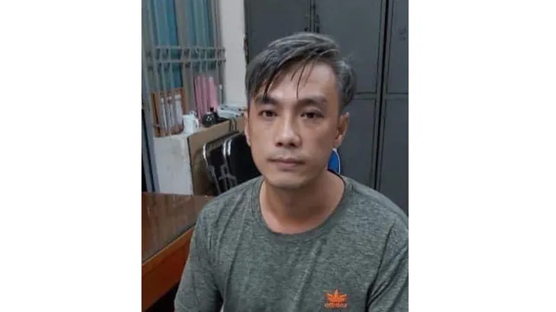 Đối tượng Thắng tại cơ quan công an