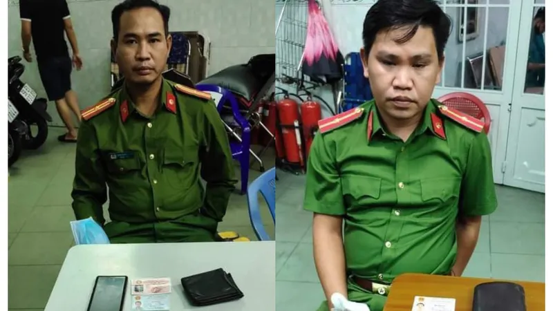 Hai đối tượng tại cơ quan công an