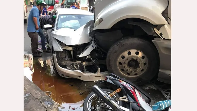 Hiện trường vụ tai nạn 