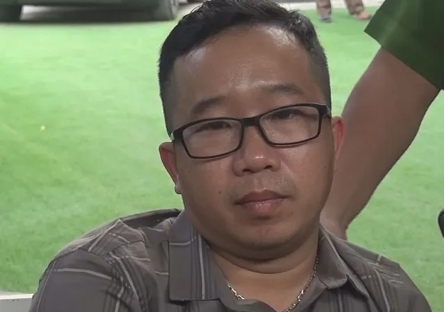 Đối tượng Đàm Phương Nam tại cơ quan công an