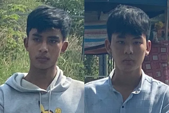Hai đối tượng Hải và Vĩ (từ trái qua phải). Ảnh: CHÍ THẠCH 