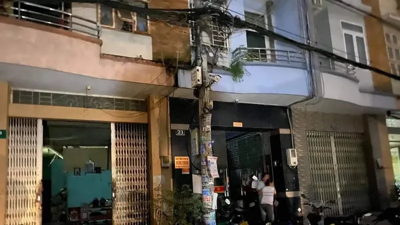 Hiện trường nơi xảy ra vụ cháy 