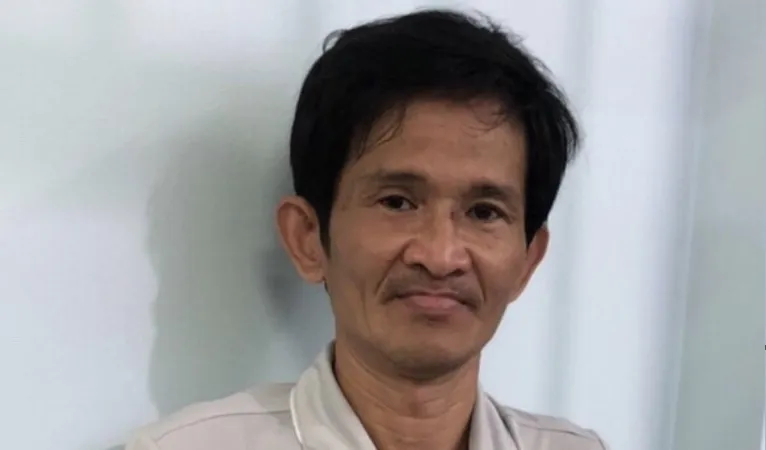 Đối tượng T. tại cơ quan công an 