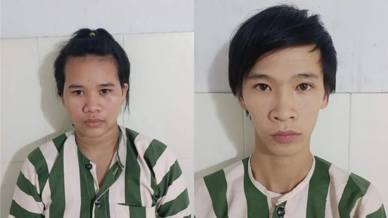 Đối tượng Bích Thuỷ tại cơ quan công an. Ảnh: CHÍ THẠCH 