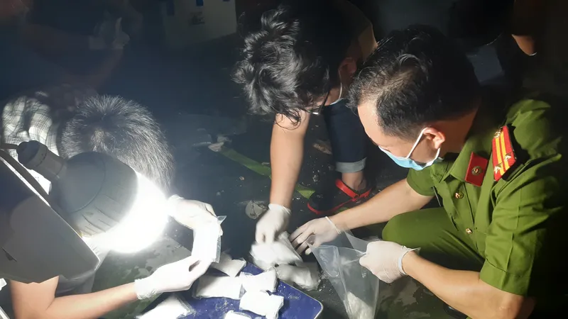 Ma túy được các đối tượng giấu trong dạ dày heo. Ảnh: CACC