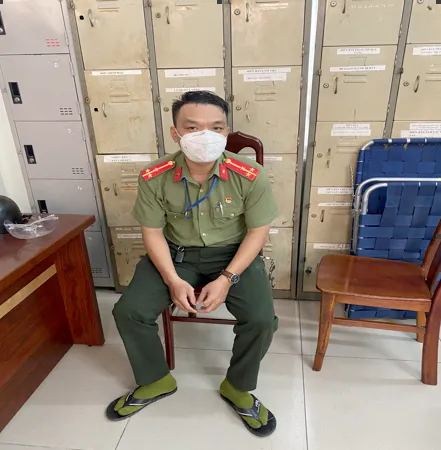 Đối tượng Toàn tại cơ quan công an