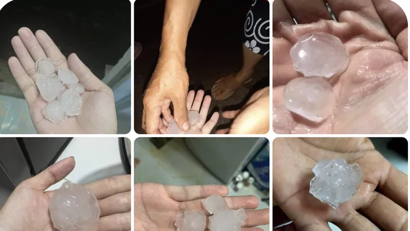 Xuất hiện mưa lớn kèm hạt đá ở TPHCM. Ảnh: C.T
