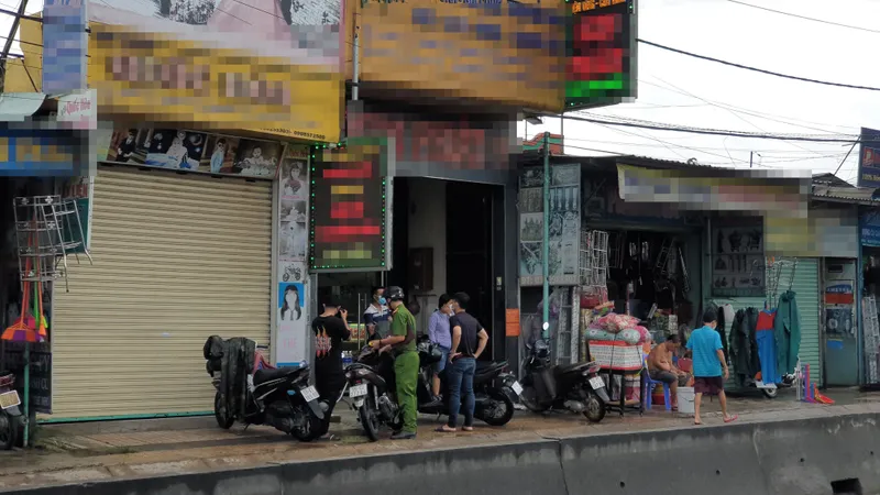 Công an có mặt ở hiện trường 
