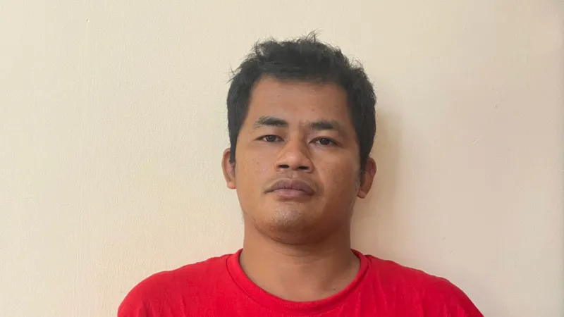 Đối tượng Tươi tại cơ quan công an