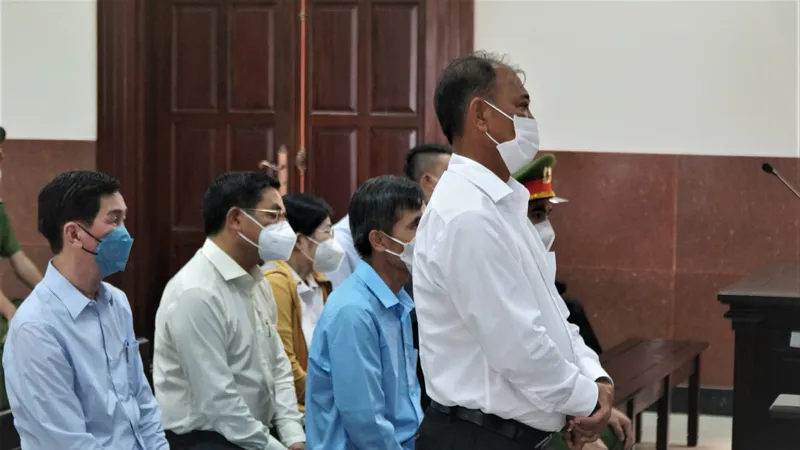 Các bị cáo tại phiên tòa 