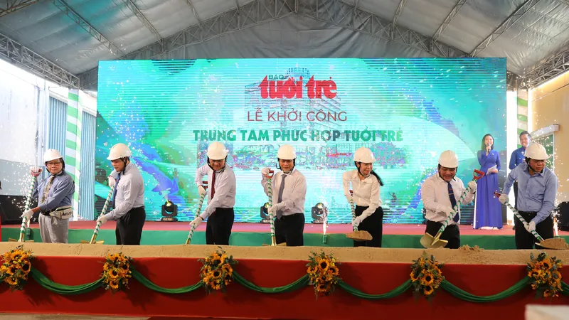 Khởi công xây dựng Trung tâm Phức hợp Tuổi Trẻ. Ảnh: CHÍ THẠCH 