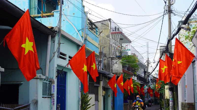 Công trình Đường cờ Tổ quốc ở quận Gò Vấp. Ảnh: C.T.