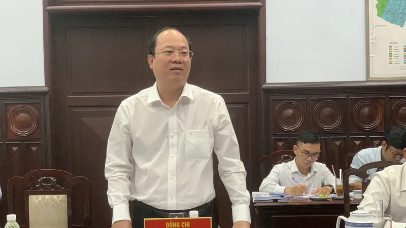 Phó Bí thư Thành ủy TPHCM Nguyễn Hồ Hải phát biểu tại buổi làm việc. Ảnh: CHÍ THẠCH 
