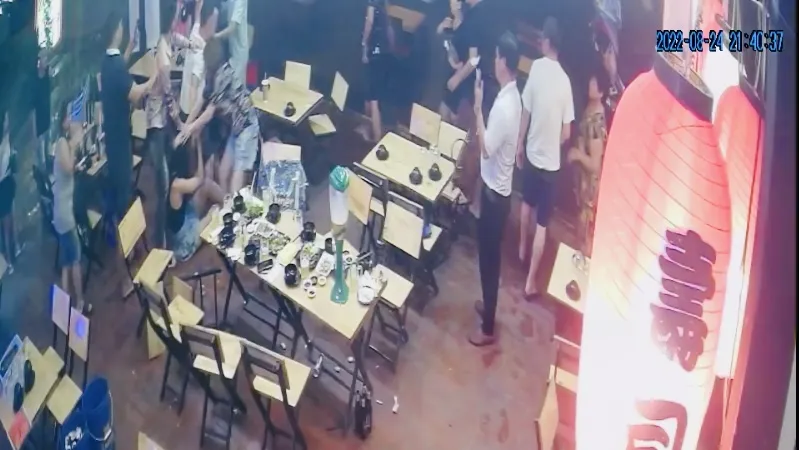 Hình ảnh vụ việc cắt từ clip