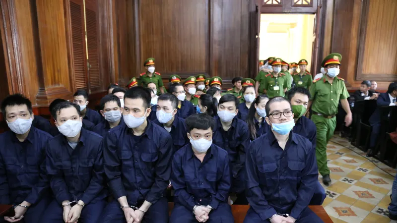 Các bị cáo tại tòa