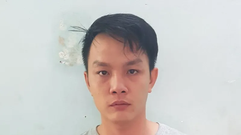 Nghi phạm Toàn tại cơ quan công an