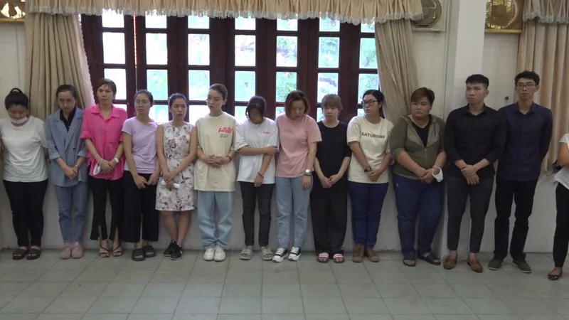 Nhóm đối tượng bị khởi tố. Ảnh: CA