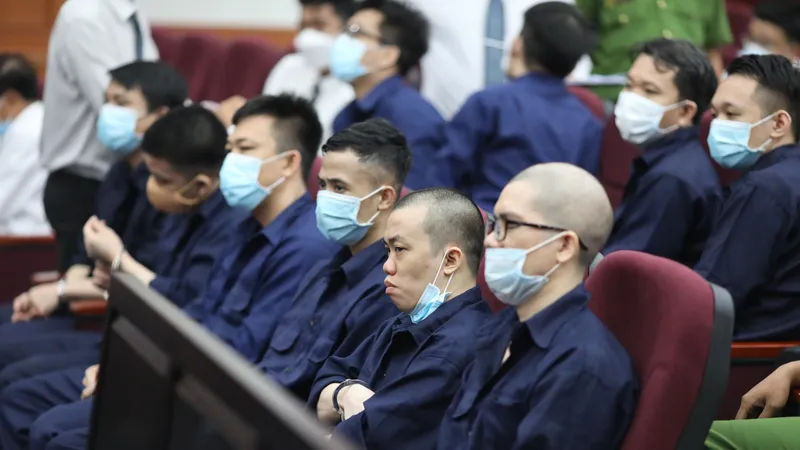 Các bị cáo tại tòa