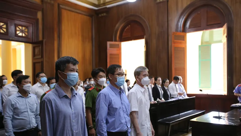 Các bị cáo tại tòa