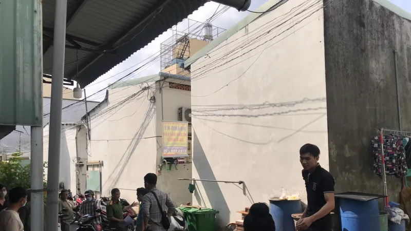 Công an có mặt ở hiện trường 