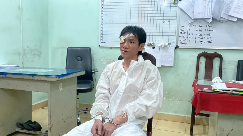 Nguyễn Đức An tại cơ quan công an