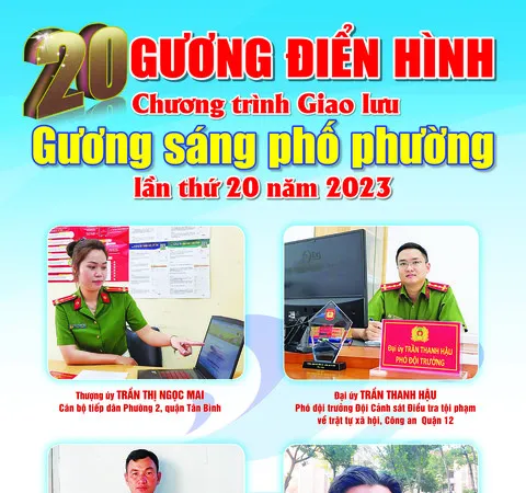 20 tấm gương điển hình tiên tiến, tiêu biểu trong lực lượng Công an và quần chúng nhân dân tại TPHCM
