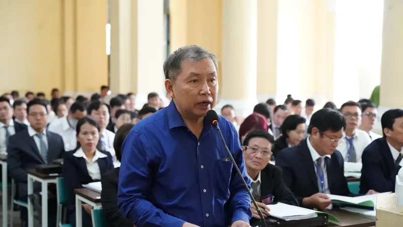 Bị cáo Bùi Anh Dũng, cựu Chủ tịch HĐQT SCB bị đề nghị mức án chung thân. Ảnh: HOÀNG HÙNG