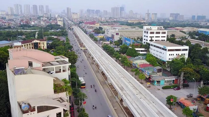 Đường sắt đô thị Nhổn - ga Hà Nội dự kiến khai thác trước 8,5km từ năm 2020