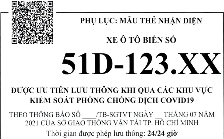 Mẫu thẻ nhận diện phương tiện