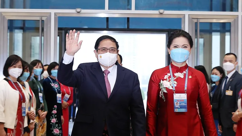 Thủ tướng Chính phủ Phạm Minh Chính tham dự Đại hội đại biểu phụ nữ toàn quốc lần thứ XIII sáng 10-3 tại Hà Nội