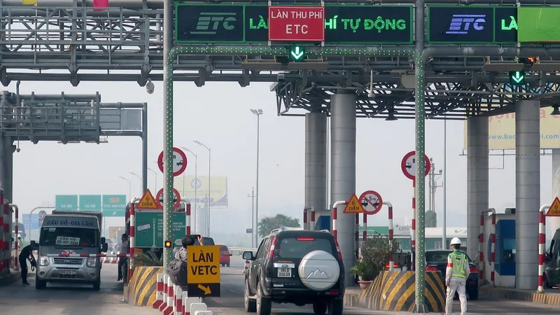 Làn thu phí ETC trên cao tốc Cầu Giẽ - Ninh Bình