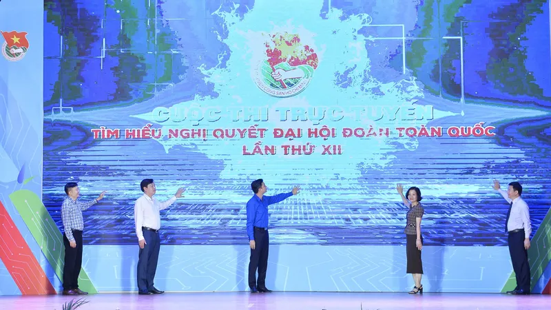 Lễ phát động cuộc thi trực tuyến tìm hiểu Nghị quyết Đại hội Đoàn toàn quốc lần thứ XII tổ chức sáng 3-7 tại Hà Nội