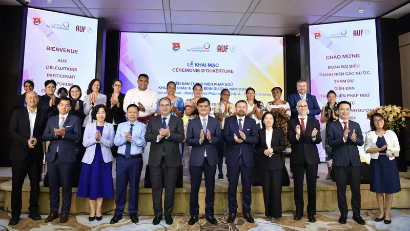 Các đại biểu tham dự khai mạc Diễn đàn Thanh niên Pháp ngữ năm 2024 Châu Á – Thái Bình Dương năm 2024 