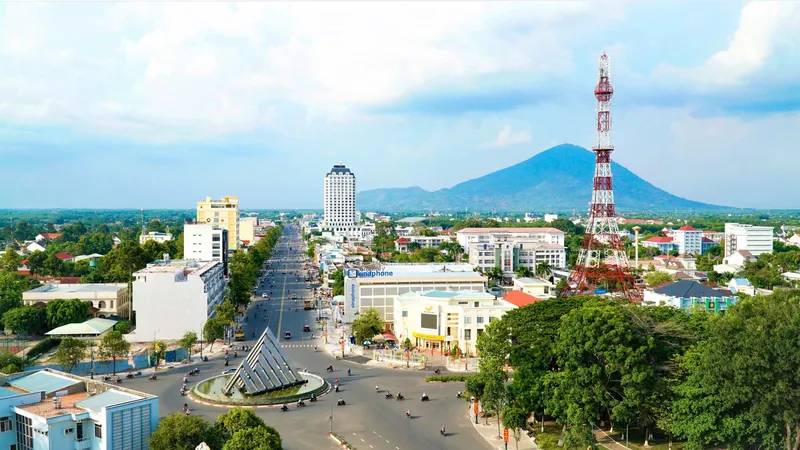 Điểm dự kiến xây dựng Cảng hàng không Tây Ninh cách trung tâm TP Tây Ninh khoảng 22km